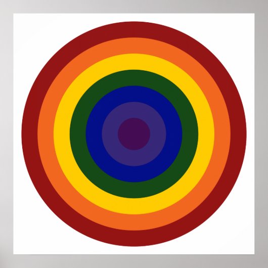 Poster Cible Arc-en-ciel (Devant)