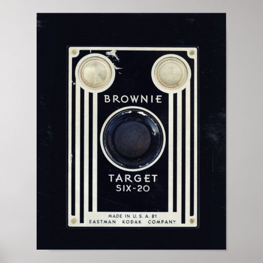 Poster Cible brownie de la caméra rétro kodak (Devant)