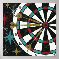 Cible de flechettes illustrative