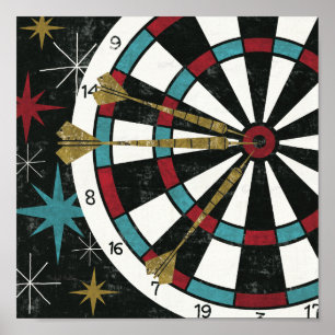 Poster Cible de flechettes illustrative