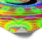 Poster Cible Tie-dye avec symbole Om (Coin)