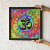 Poster Cible Tie-dye avec symbole Om