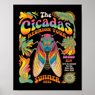 Poster Cicada Brood Xiv Été 2025 Réunion Tour d'été 2025