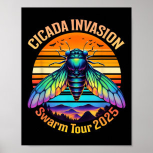 Poster Cicada Brood Xiv Summer Cicadas Shot Tour 2025