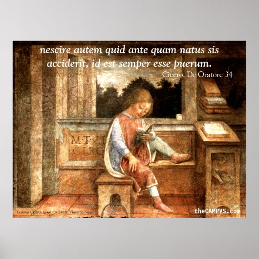 Poster Cicéron : nescire autem quid ... (Devant)