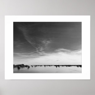 Poster Ciel au-dessus de l'eau Photographie noir et blanc