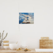Poster Ciel avec nuages et poutres de soleil Message bibl (Cuisine)