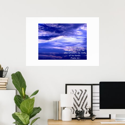 Poster Ciel bleu (Bureau à domicile)