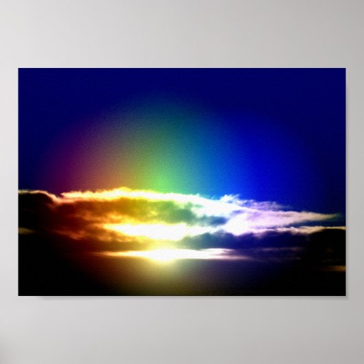 Poster Ciel bleu arc-en-ciel (Devant)