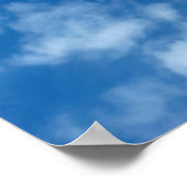 Poster Ciel bleu avec nuages Photographie de la nature (Coin)