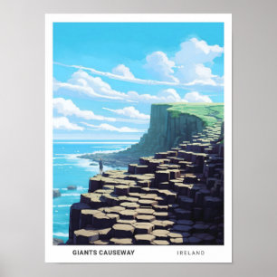 Poster Ciel bleu dans Giants Causeway Irlande Travel