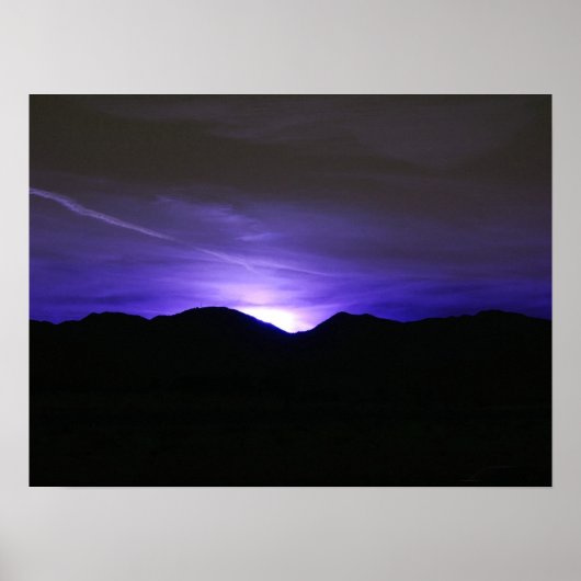 Poster Ciel bleu de minuit (Devant)