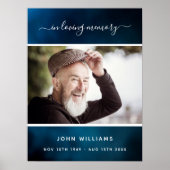 Poster Ciel bleu de photo de mémorial de bienvenue funéra (Devant)