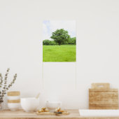 Poster Ciel bleu et champ d'herbe (Cuisine)