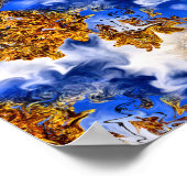 Poster Ciel Bleu Et Nuages Art Abstrait (Coin)