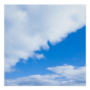 Poster Ciel bleu et nuages blancs