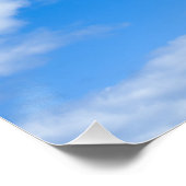 Poster Ciel bleu et nuages blancs (Coin)