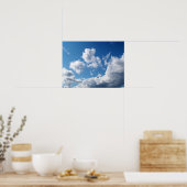 Poster ciel bleu et nuages blancs (Cuisine)