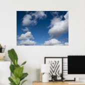 Poster ciel bleu et nuages blancs (Bureau à domicile)
