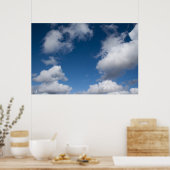 Poster ciel bleu et nuages blancs (Cuisine)