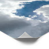 Poster Ciel bleu et nuages lumineux (Coin)