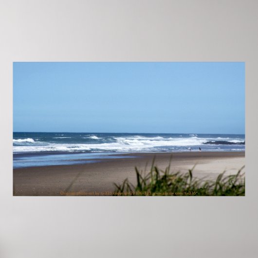 Poster Ciel bleu et plage Imprimer (Devant)