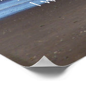 Poster Ciel bleu et plage Imprimer avec texte (Coin)