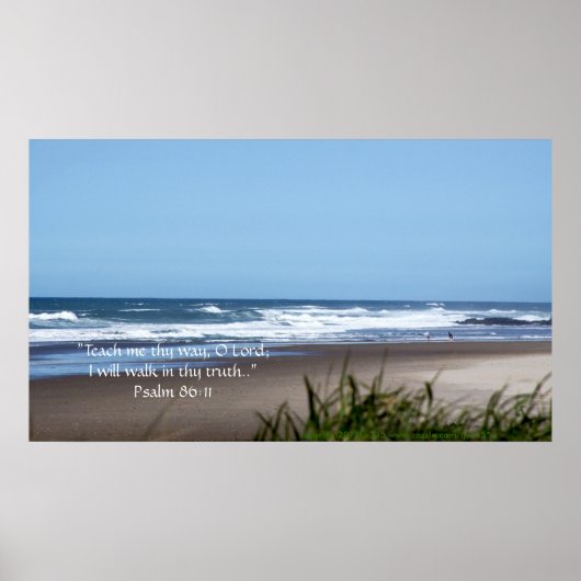 Poster Ciel bleu et plage Imprimer avec texte (Devant)