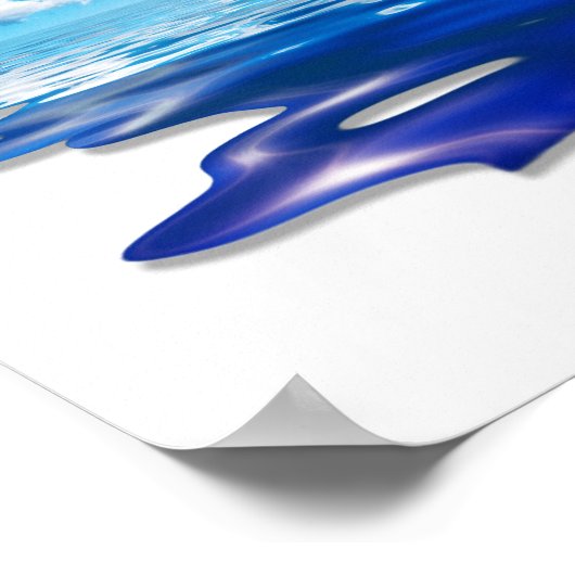 Poster ciel bleu flottant (Coin)