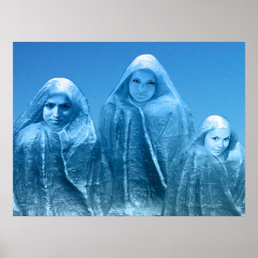 Poster Ciel bleu glace (Devant)