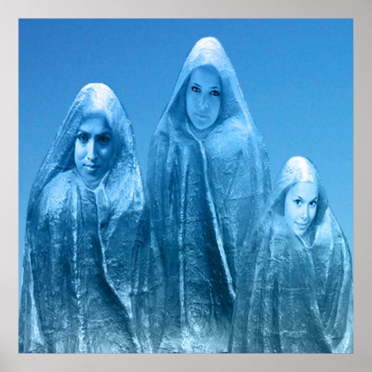 Poster Ciel bleu glace (Devant)