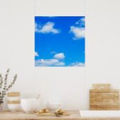 Poster Ciel bleu nuages blancs Arrière - plan nuage céles (Cuisine)