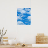 Poster Ciel bleu nuages blancs Ciel céleste Arrière - pla (Cuisine)