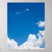 Poster Ciel bleu nuages blancs Ciel céleste Arrière - pla (Devant)