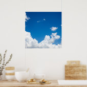 Poster Ciel bleu nuages blancs Ciel céleste Arrière - pla (Cuisine)