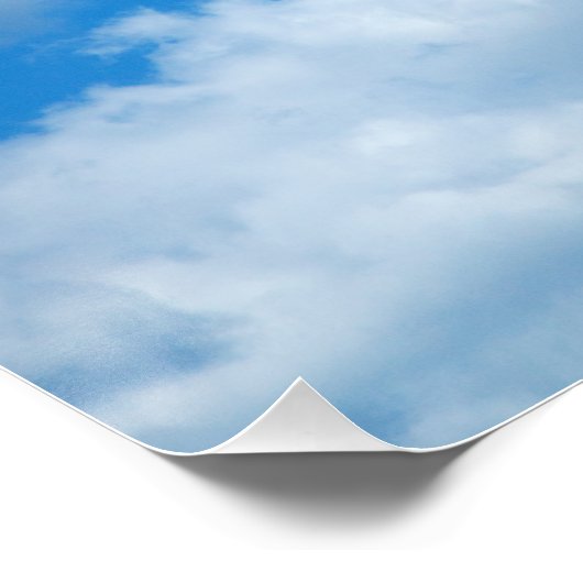 Poster Ciel bleu nuages blancs Ciel céleste Arrière - pla (Coin)