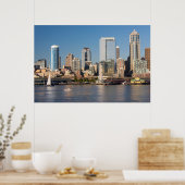 Poster Ciel bleu sur le front de mer d'Elliott Bay (Cuisine)