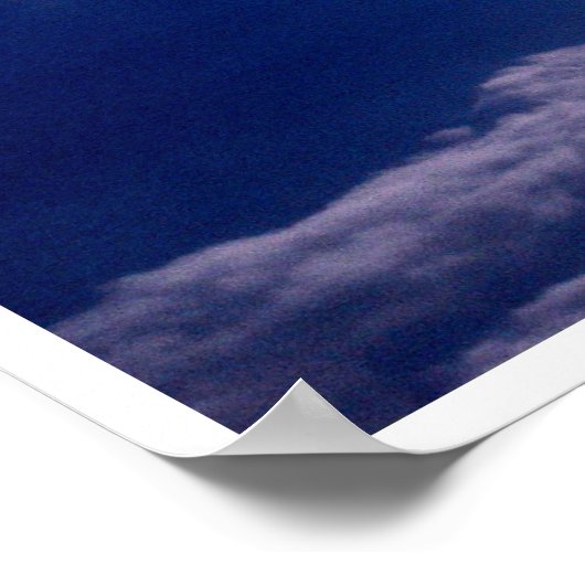 Poster Ciel bleu traversant les nuages (Coin)