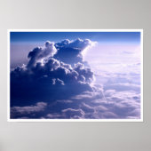 Poster Ciel bleu traversant les nuages (Devant)