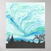 Poster Ciel bleu vert (Devant)