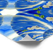 Poster Ciel bleu vif romantique et orchidées blanches (Coin)