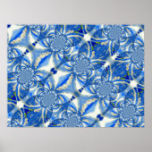 Poster Ciel bleu vif romantique et orchidées blanches (Devant)