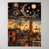 Poster Ciel céleste Boho (Devant)