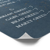 Poster Ciel céleste | Carte de siège Alphabétique Or (Coin)