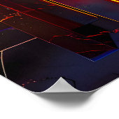 Poster Ciel céleste métallique (Coin)