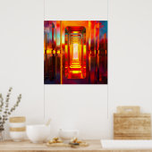 Poster Ciel céleste métallique (Cuisine)