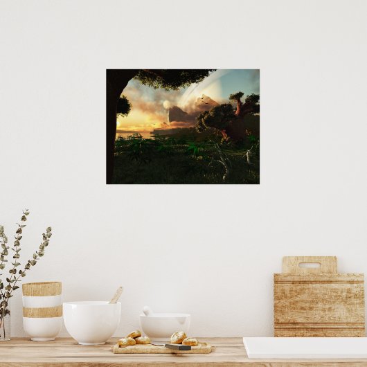 Poster Ciel crépusculaire (Cuisine)