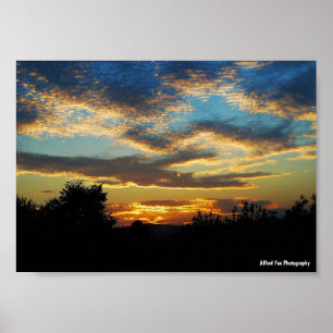 Poster Ciel crépusculaire ondulé