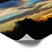 Poster Ciel crépusculaire ondulé (Coin)