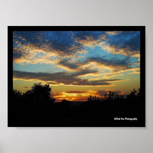 Poster Ciel crépusculaire ondulé (Devant)